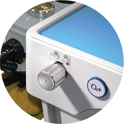 Comen AX-800 — Ручка расхода и кнопка O₂+