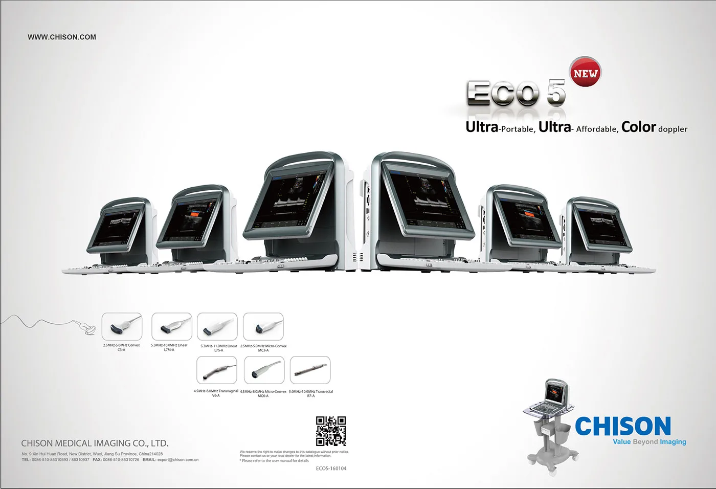 CHISON ECO 5 — Цветной допплер в корпусе-раскладушке