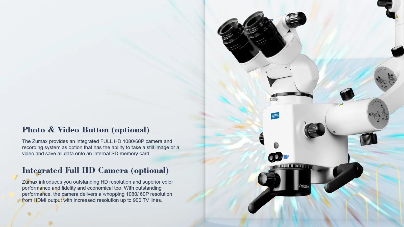 Zumax OMS 2350 — Встроенная камера Full HD (опция)