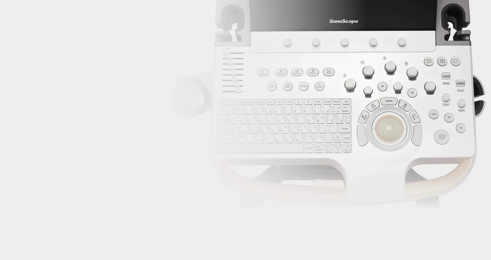 SonoScape P60 Exp — Эргономика: панель, монитор и аккумулятор