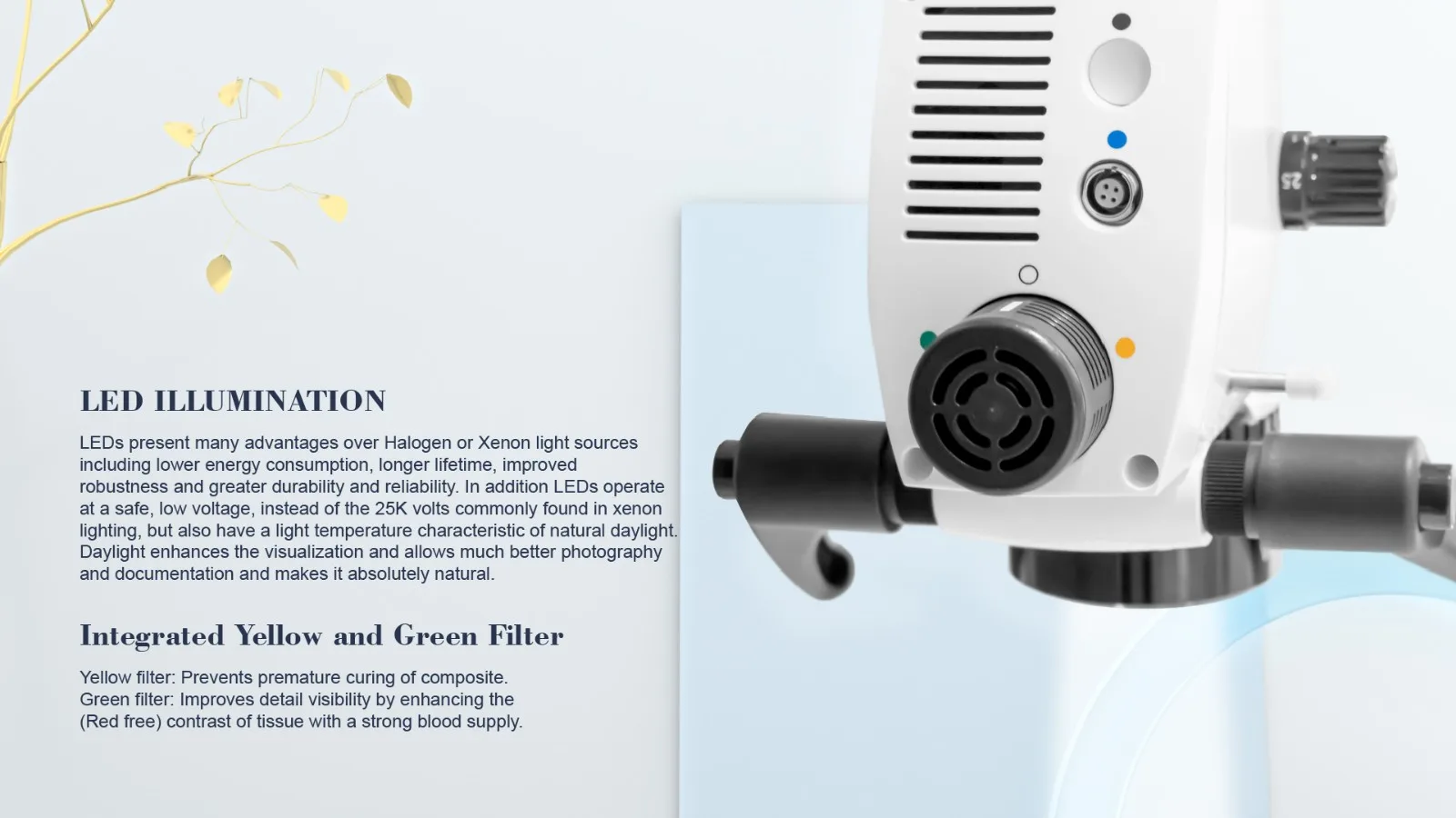 Zumax OMS 2350 — Светодиод, жёлтый и зелёный фильтры