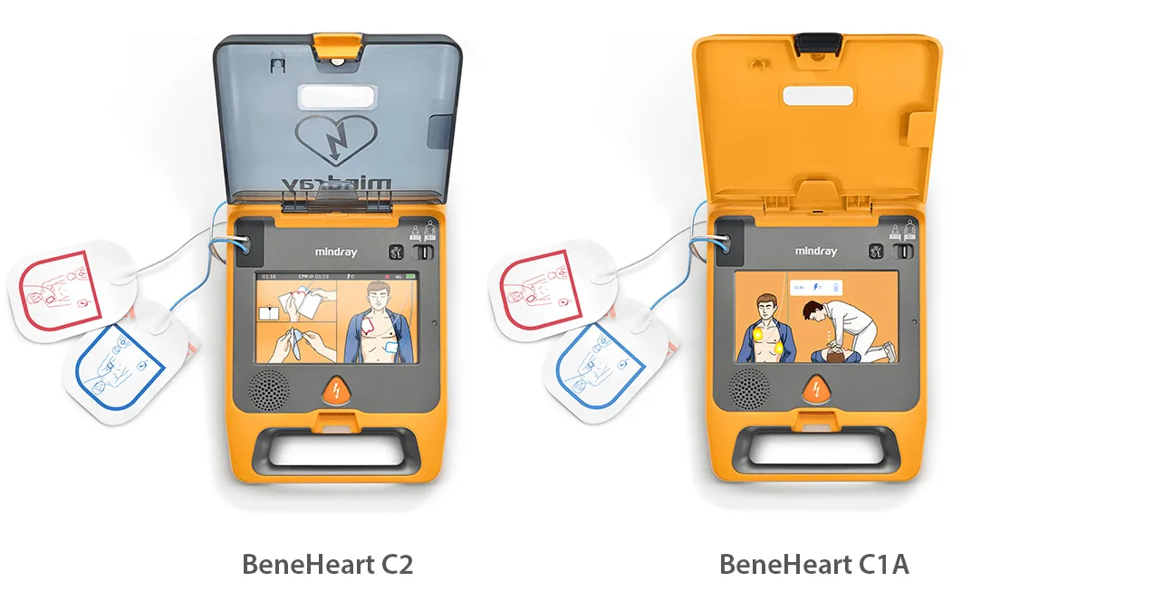 Mindray BeneHeart C2 — Экран 7 дюймов вместо голоса вслепую