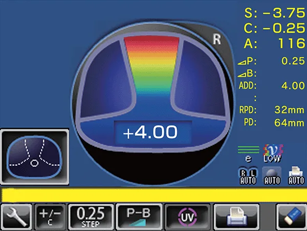 Topcon CL-300 — Автораспознавание типа линзы