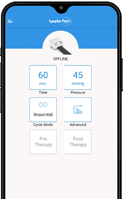 Mego Afek Lympha Press Optimal Plus — Приложение для смартфона и учёт процедур — фото 1