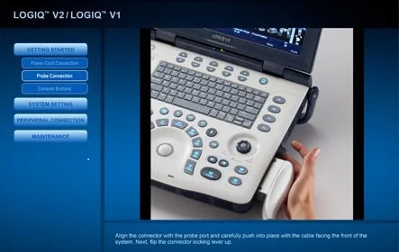GE LOGIQ V2 — Scan Coach: подсказки во время сканирования