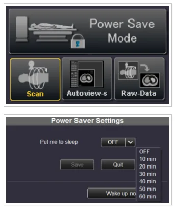 Canon Aquilion Lightning — Режим энергосбережения