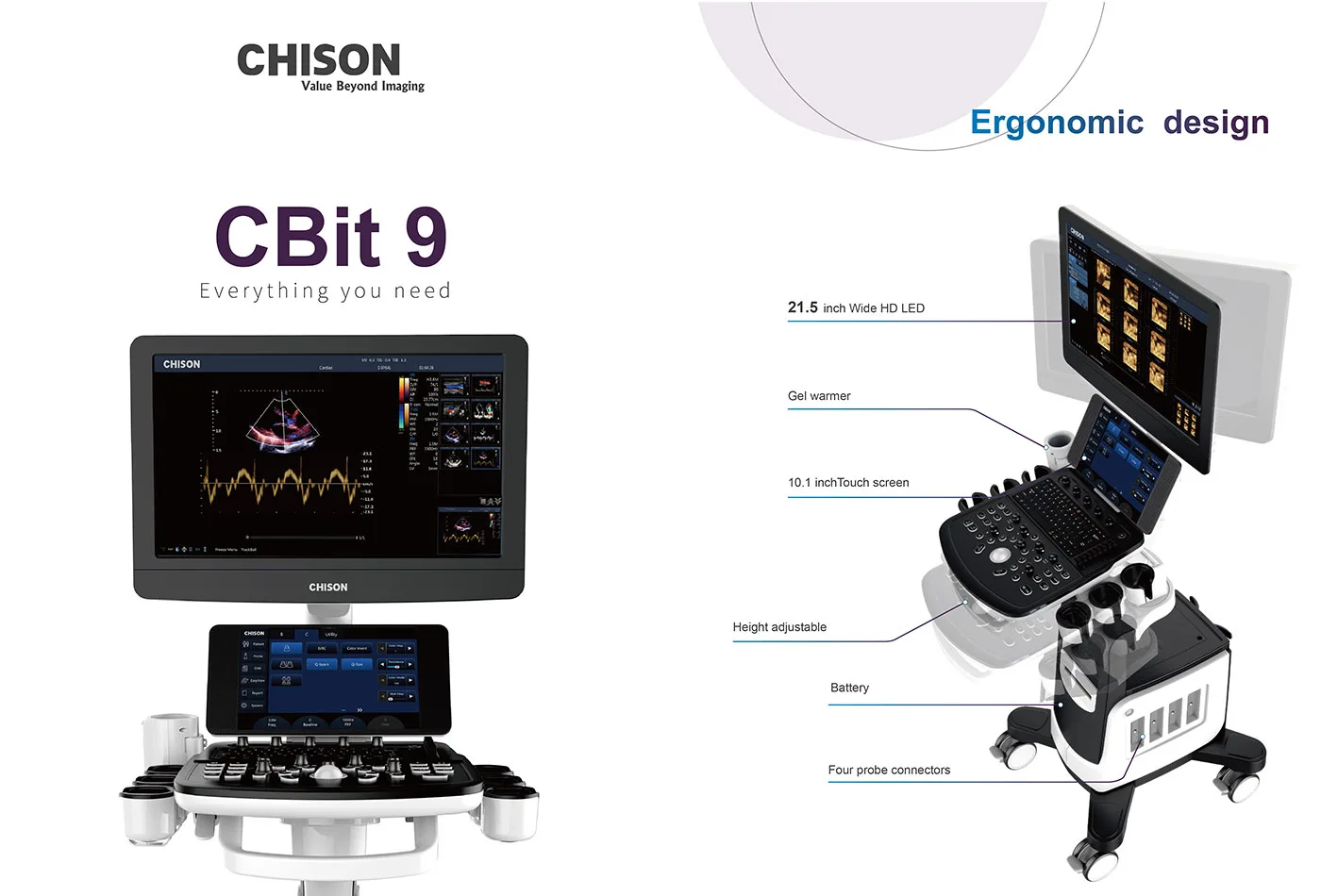 CHISON CBit 9 — Монитор 21,5″ и сенсорная панель 10,1″